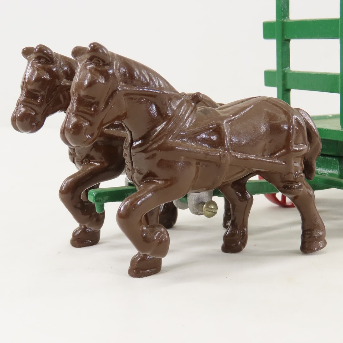 Irvin's Model Shop Cast Iron Horse Drawn Hay Wagon - 14