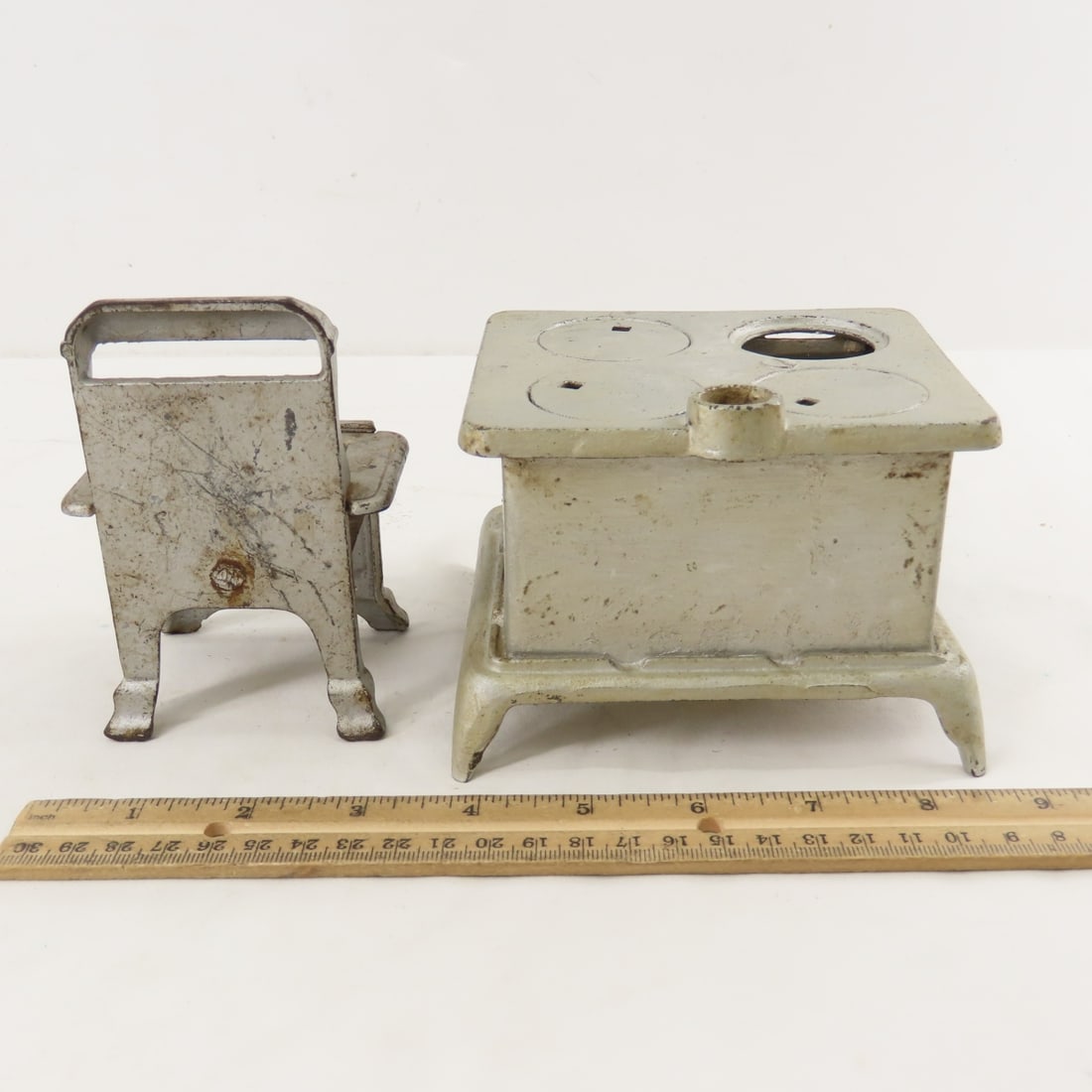 Metal Ware Electric and Charm Cast Iron Toy Stoves - 4