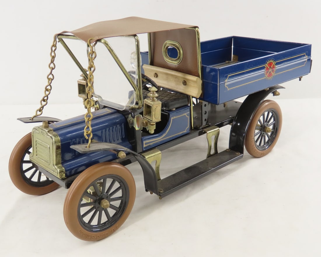 Jan Blenken or Ipswich JB Delivery Truck: Jan Blenken or Ipswich JB Delivery Truck - unmarked other than JB on front hood and JBN on logo, pressed metal, approx 1/12 scale, JB Balloon Tyres, LOT SIZE: 15x6x8" 4 LBS All information and photos,