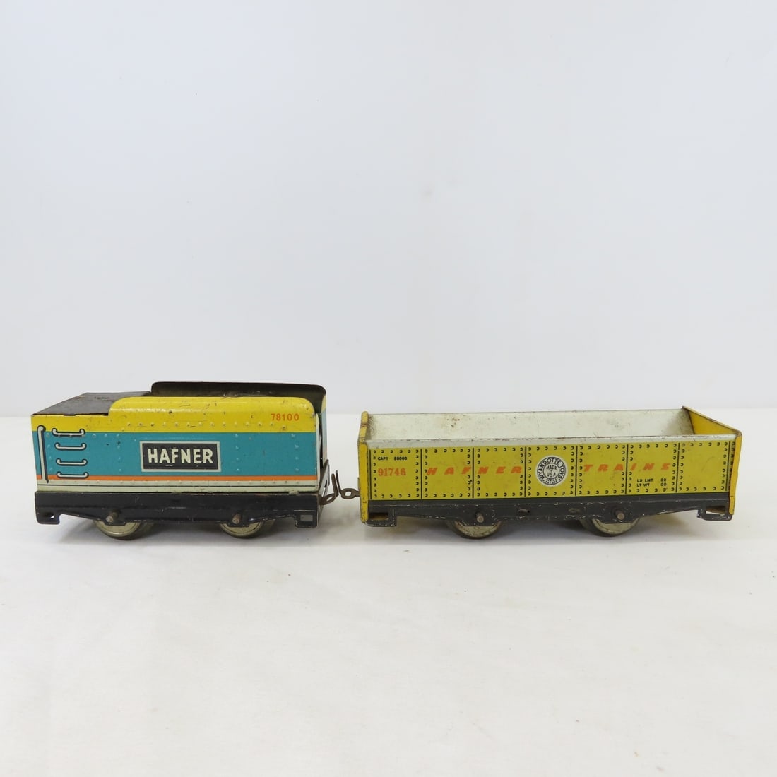 Wyandotte Hafner 115041 Key wind Tin Train Set - 10