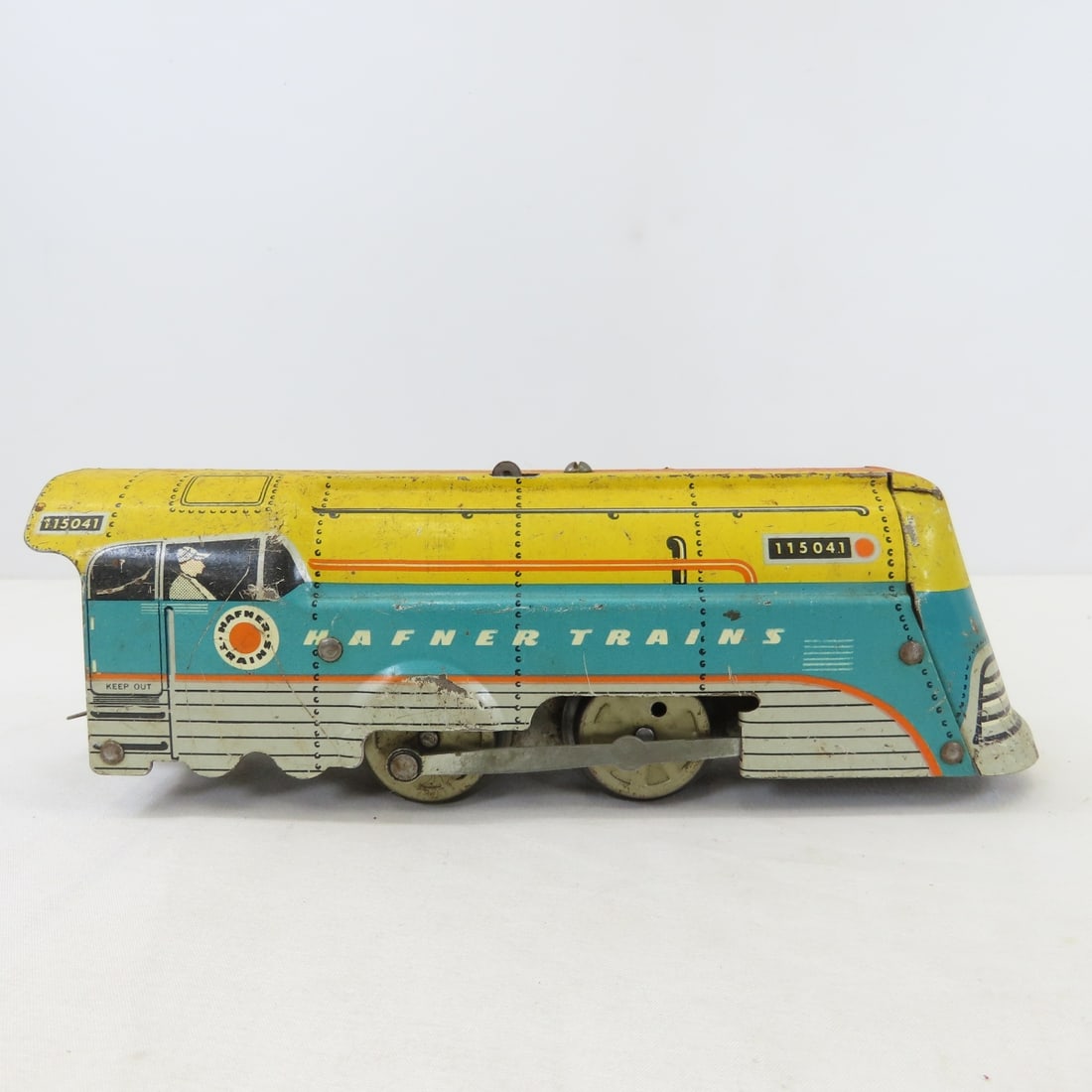 Wyandotte Hafner 115041 Key wind Tin Train Set - 5