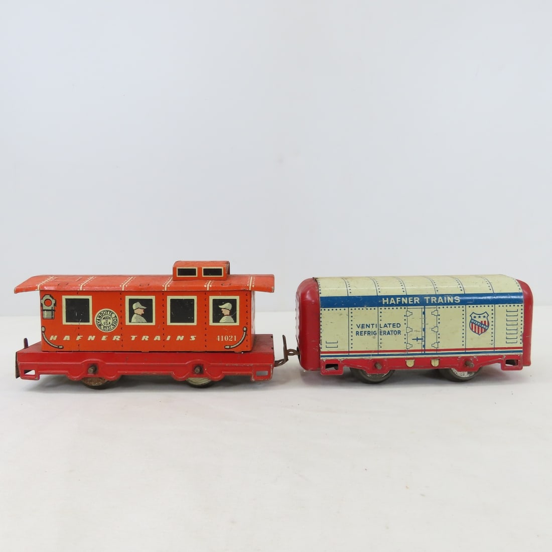 Wyandotte Hafner 115041 Key wind Tin Train Set - 7