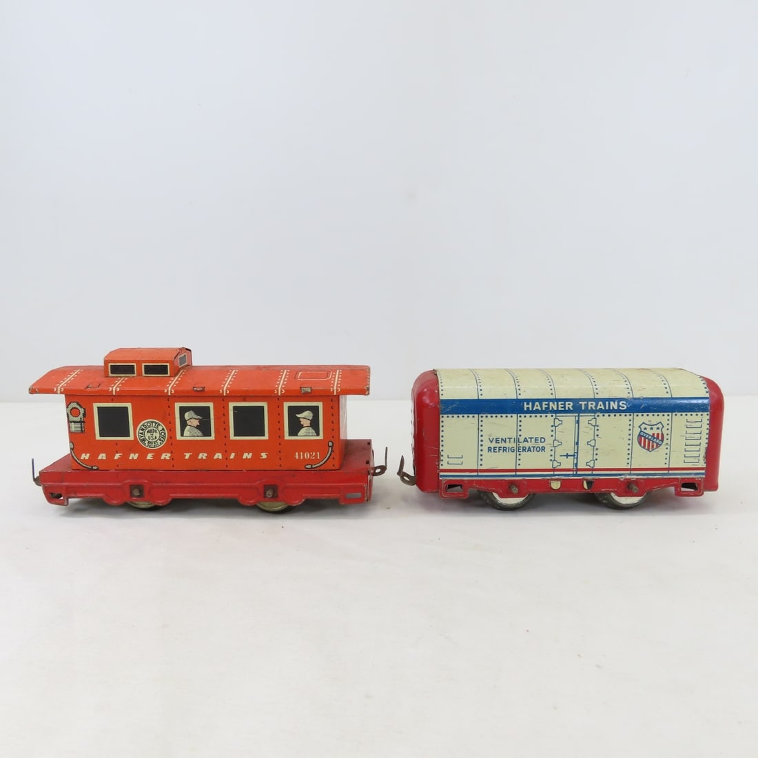 Wyandotte Hafner 115041 Key wind Tin Train Set - 8