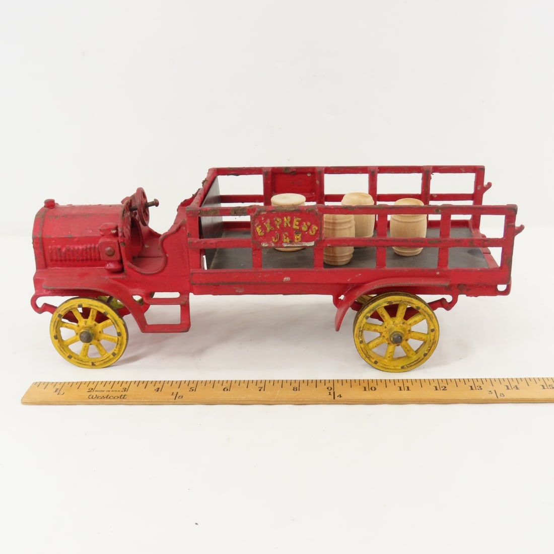 Vintage Cast Iron Jones & Bixler Stake Truck - 2