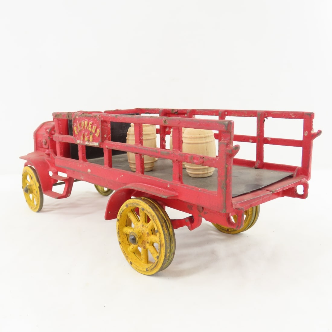 Vintage Cast Iron Jones & Bixler Stake Truck - 3