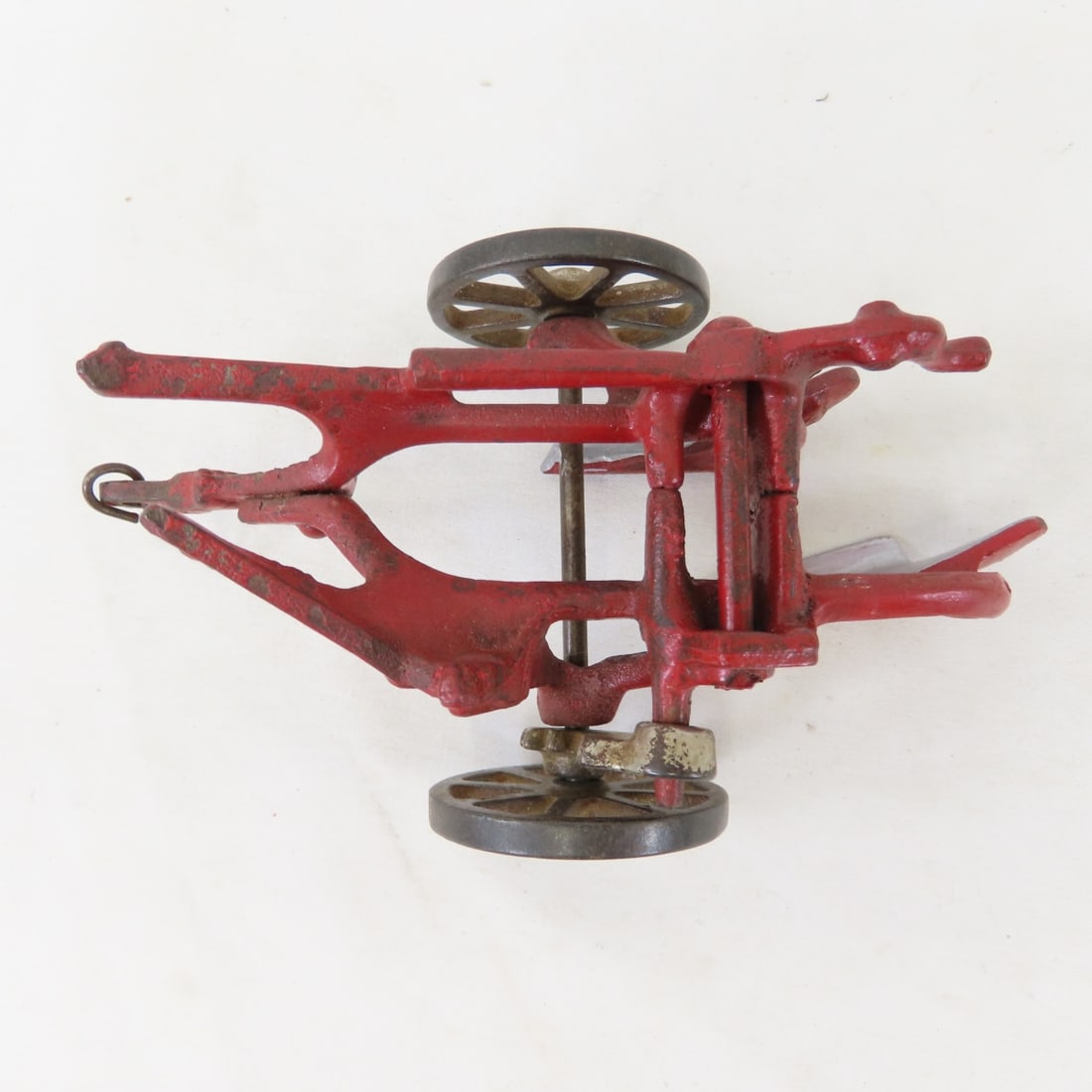 Cast Iron Fordson Tractor & 2 Bottom Plow - 14