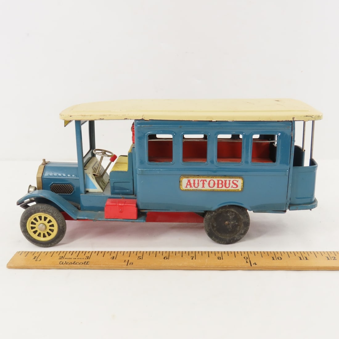 Vintage Old Timer Tin Litho Autobus, Made in Japan - 2