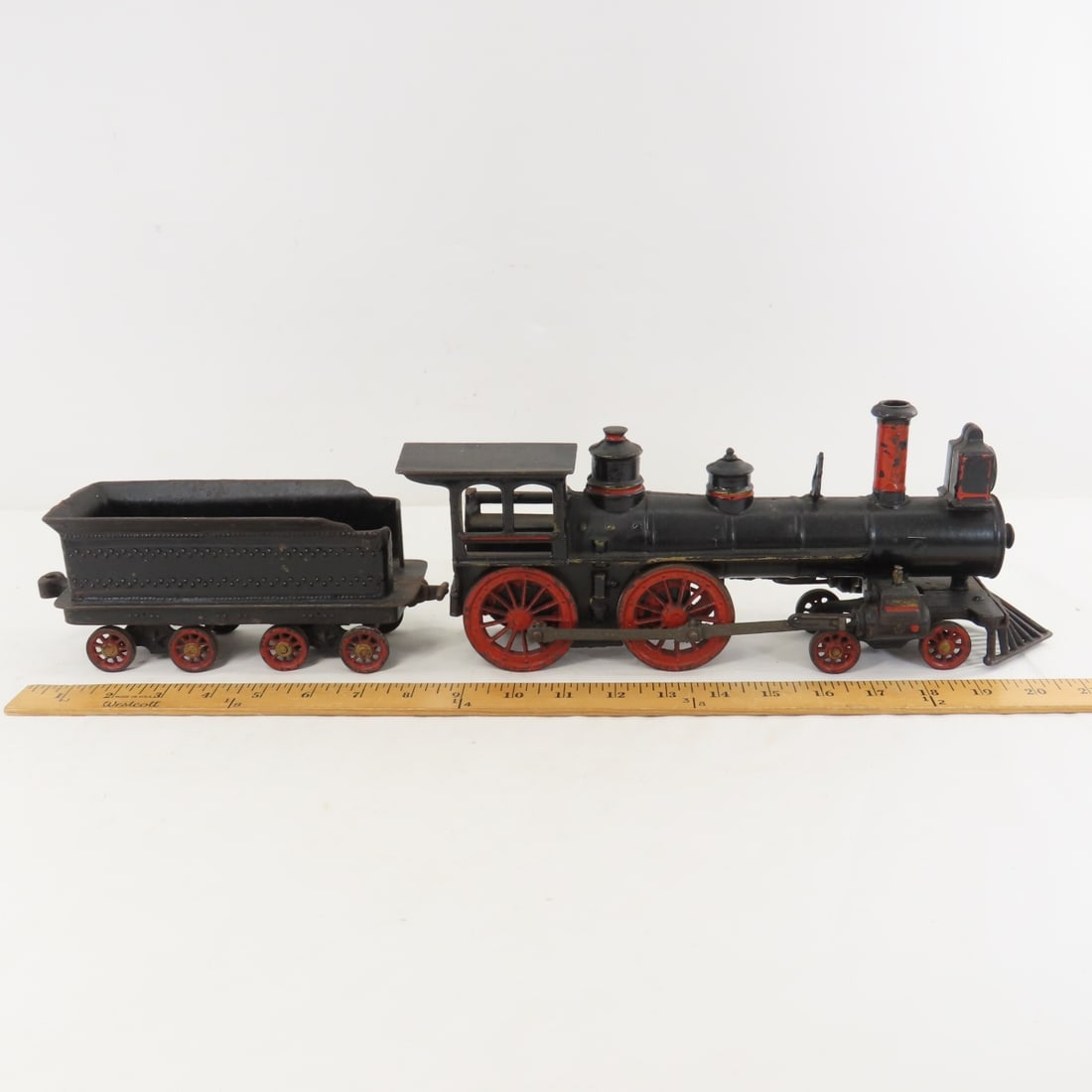 Wilkins Cast Iron Train Engine, Tender & Car - 2