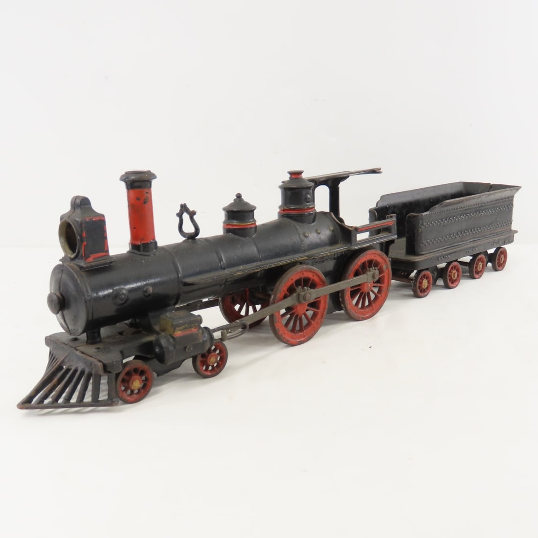 Wilkins Cast Iron Train Engine, Tender & Car - 5