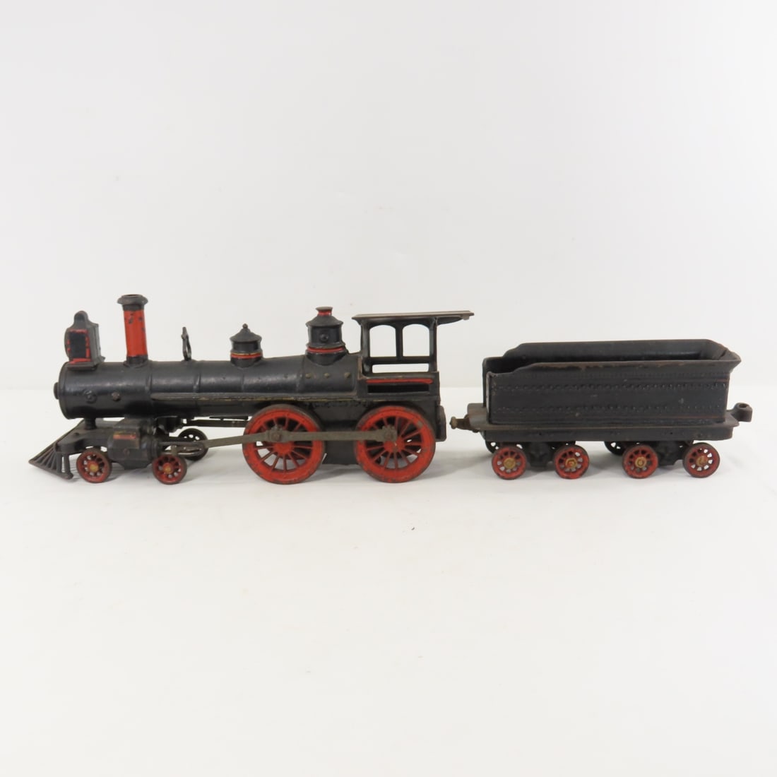 Wilkins Cast Iron Train Engine, Tender & Car - 6