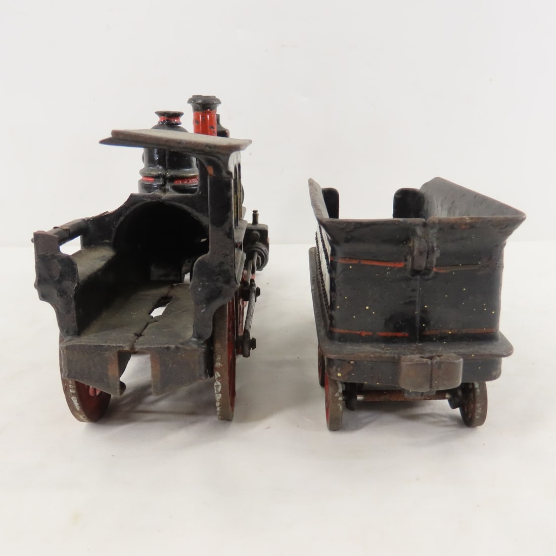 Wilkins Cast Iron Train Engine, Tender & Car - 8