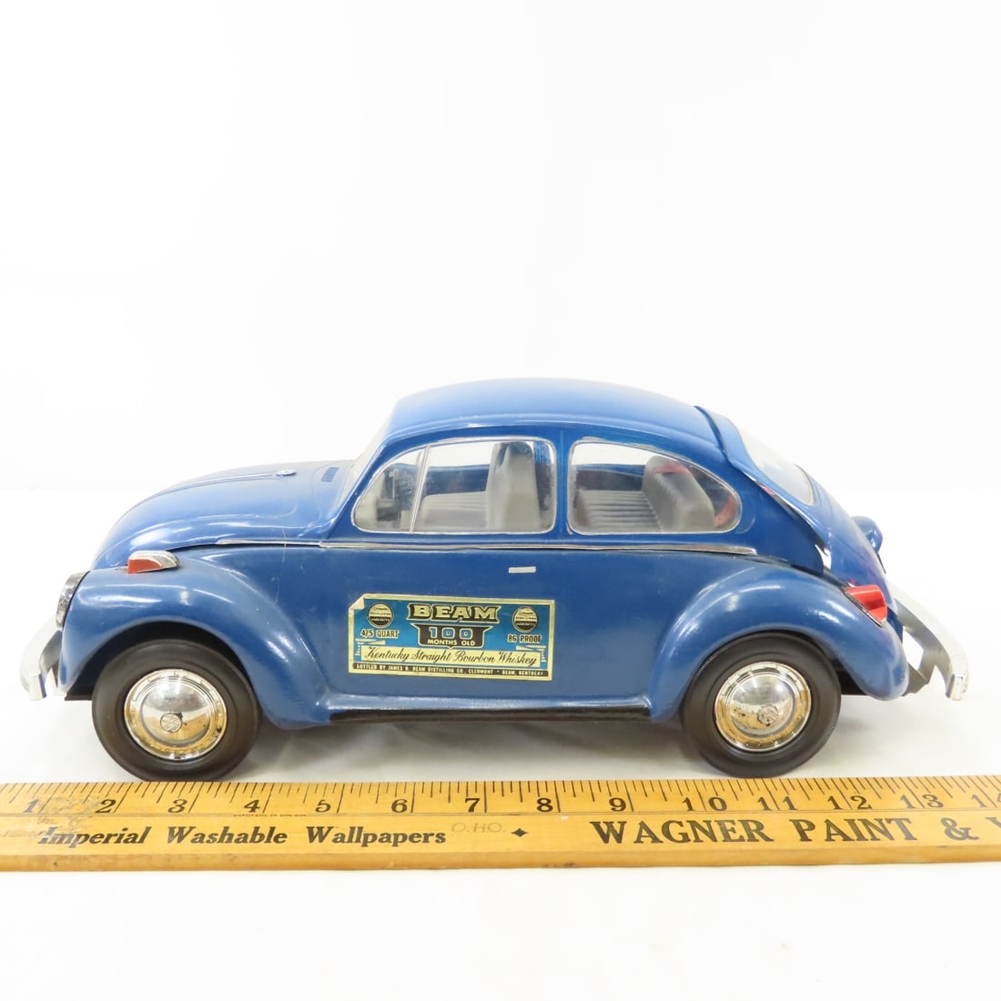 2 Jim Beam Whiskey Volkswagen Beetle Decanters - 2