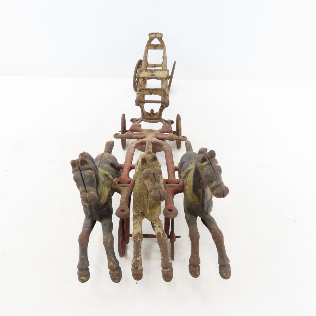 Hubley Cast Iron Horse Drawn Coal & Fire Wagons - 5