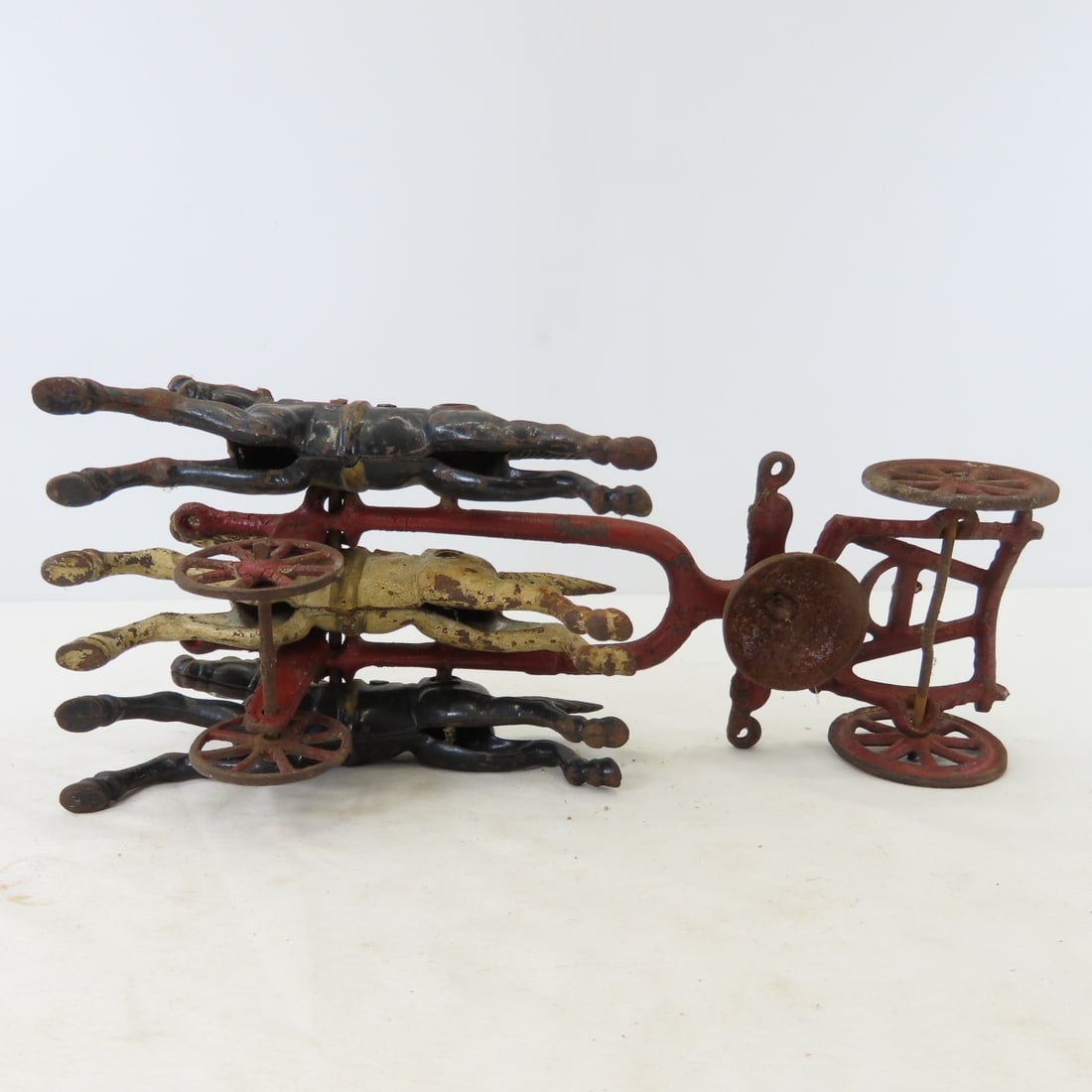 Hubley Cast Iron Horse Drawn Coal & Fire Wagons - 7