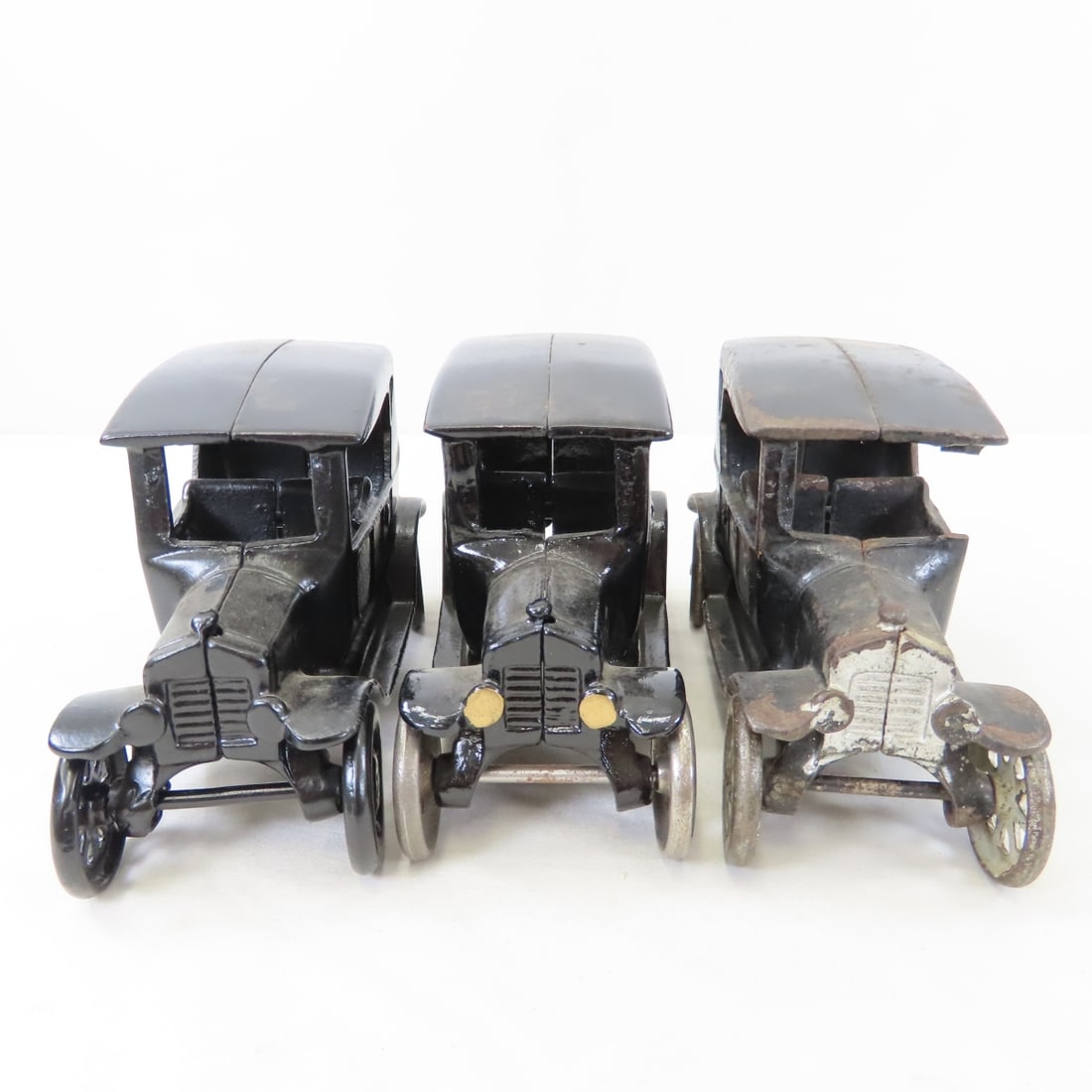 1 All Original & 2 Repainted Arcade Cast Iron Cars - 10