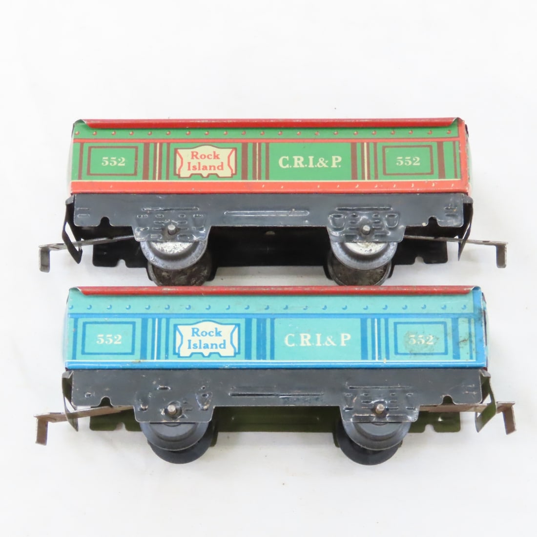3 Marx Engines for Parts & 10 Tin Litho Cars - 18