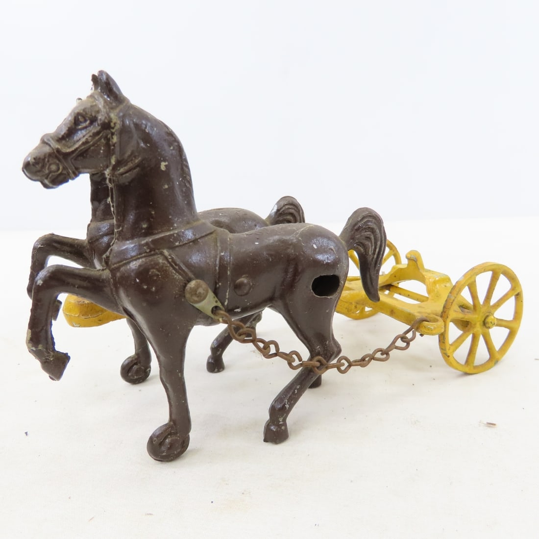 1940s Stanley Toys Cast Iron Horse Drawn Carriage - 16