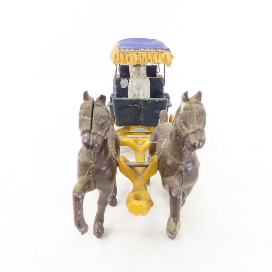 1940s Stanley Toys Cast Iron Horse Drawn Carriage - 8