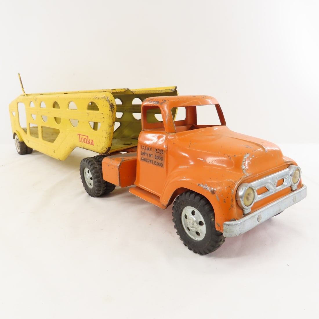 Vintage Tonka Pressed Steel Car Hauler - 7