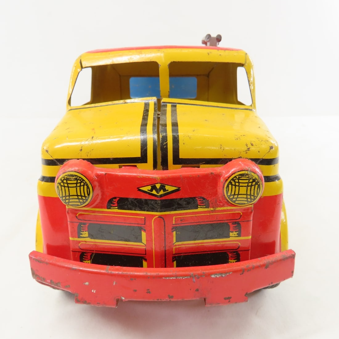 Marx Tin Litho Truck & Wyandotte Flat Bed Trailer - 8