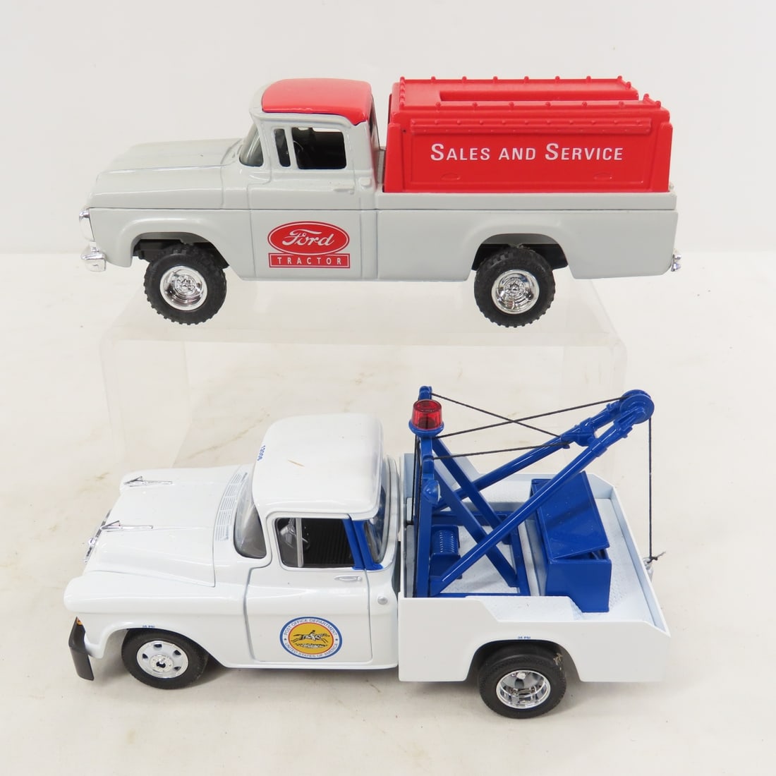 5 Truck Coin Banks & 3 1/24 Diecast Stake Trucks - 8