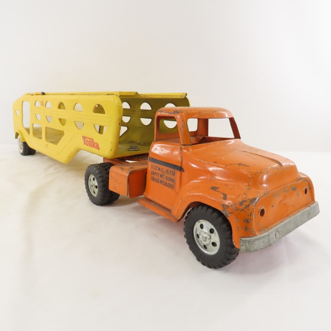Vintage Tonka Pressed Steel Car Hauler - 7