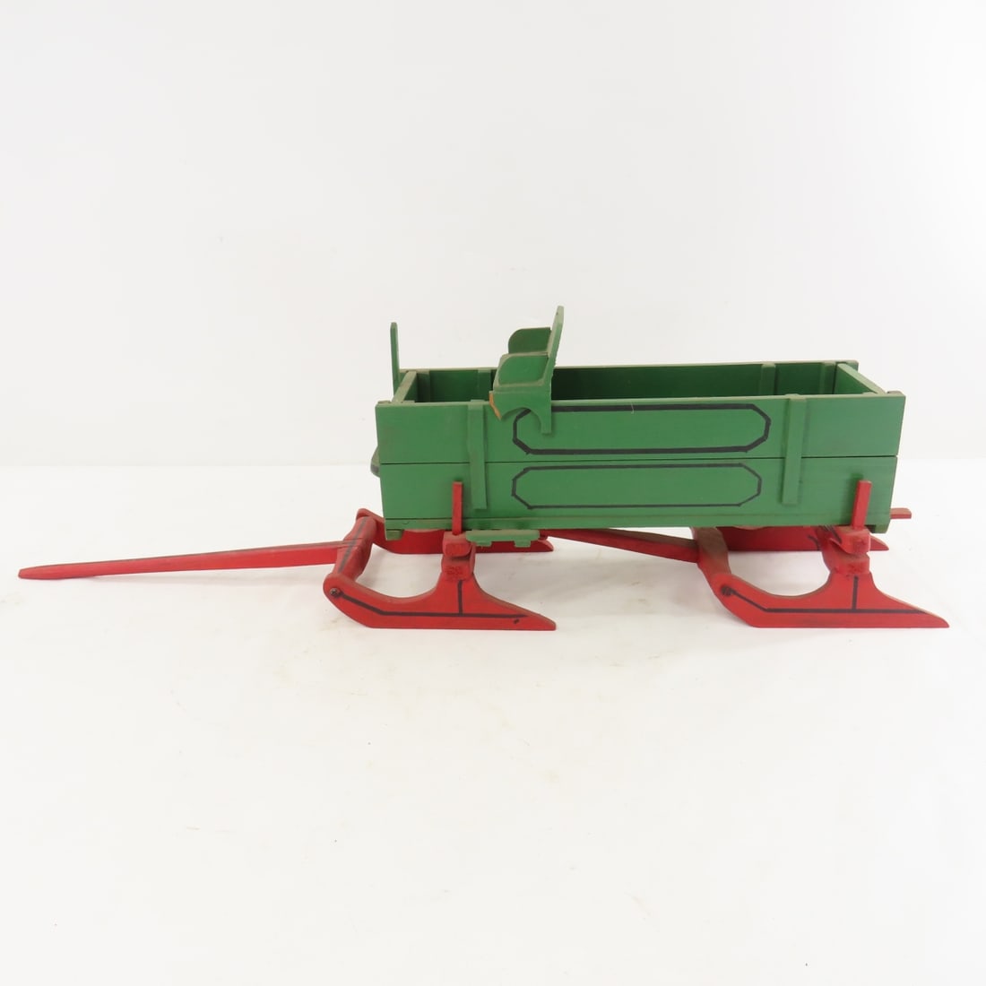 2 Breyer Horse Team Pulling Custom Wood Sled Wagon - 4
