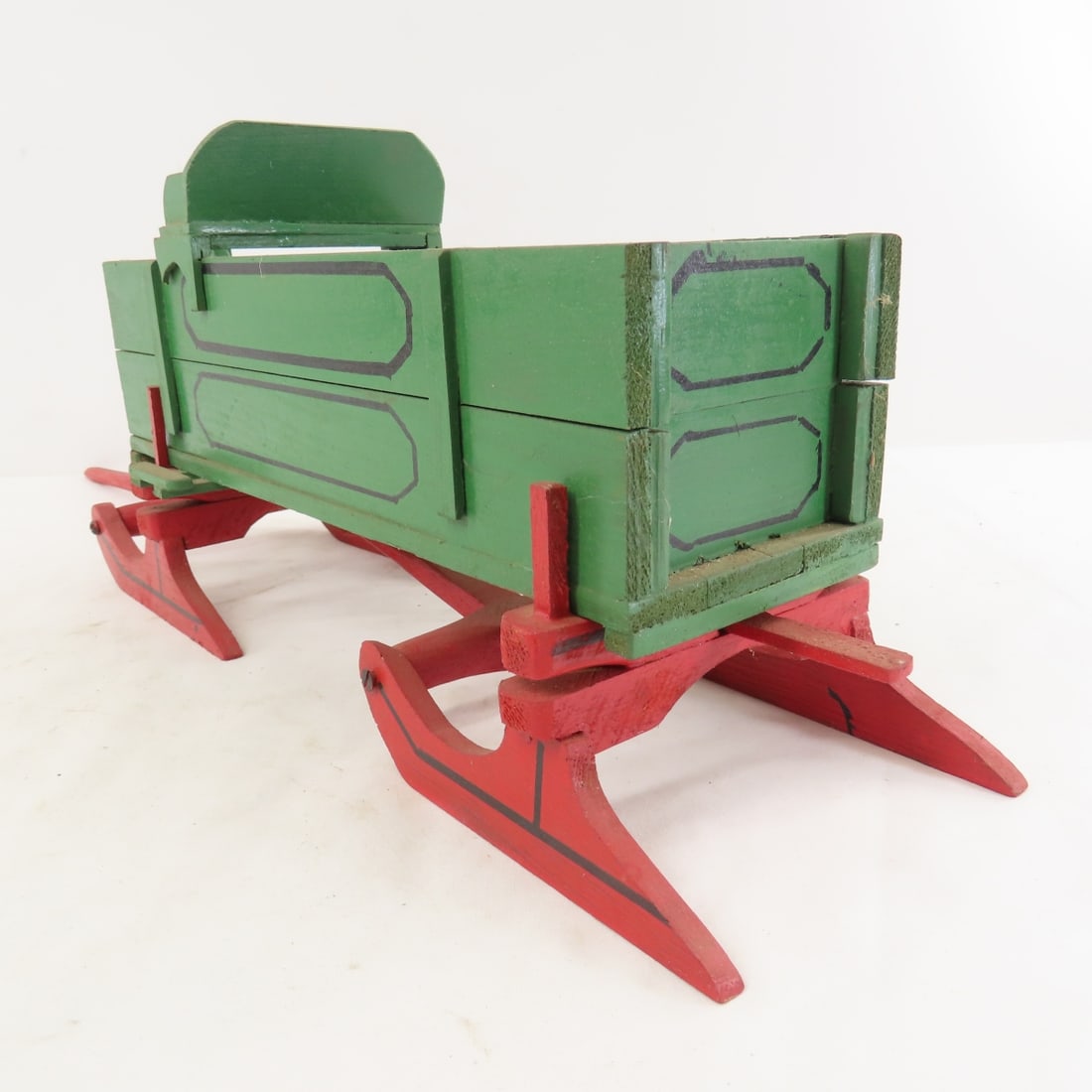 2 Breyer Horse Team Pulling Custom Wood Sled Wagon - 5