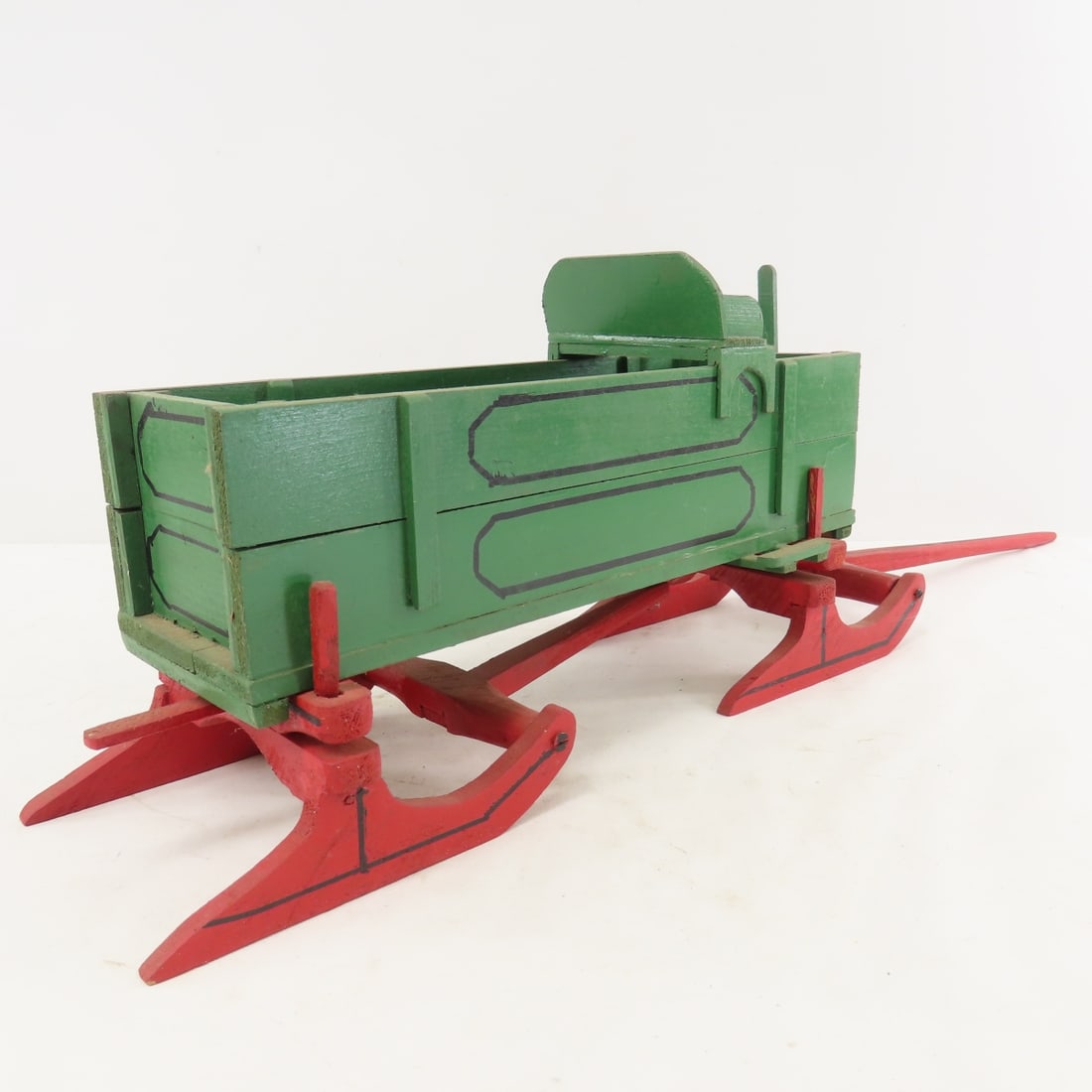 2 Breyer Horse Team Pulling Custom Wood Sled Wagon - 7