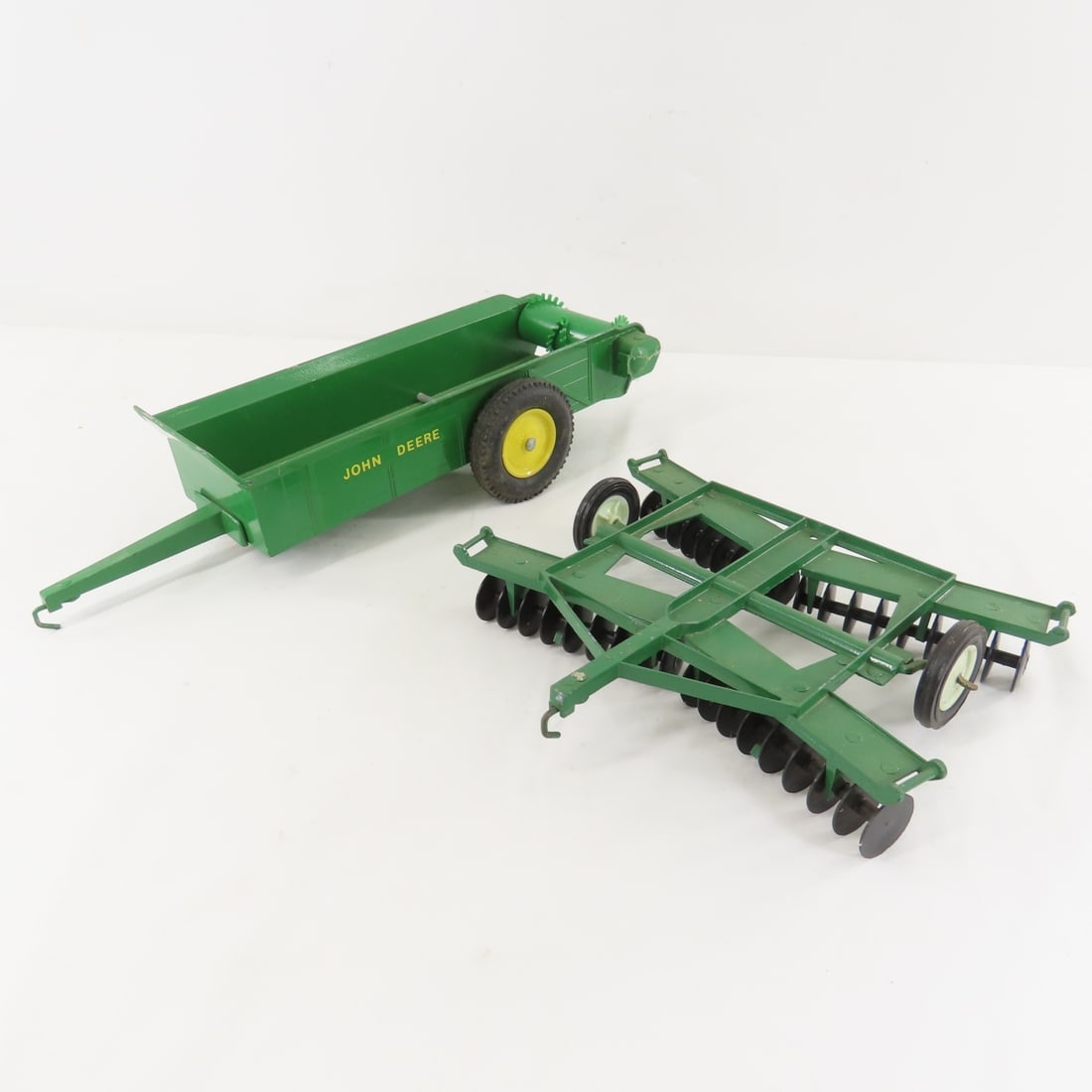 2 John Deere Tractors, Spreader & Disc Harrow - 16
