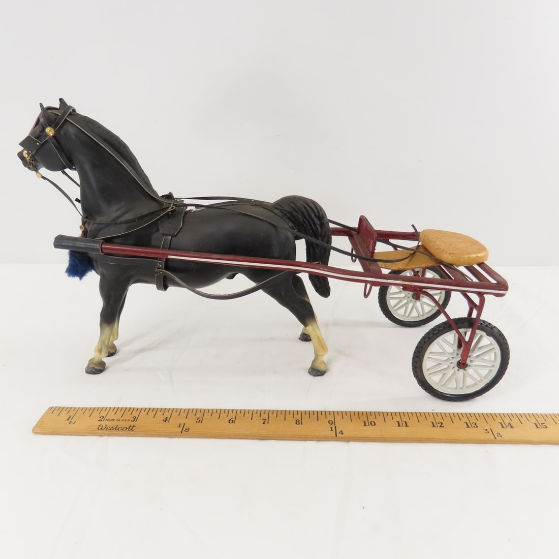 Custom Racing Sulky with Plastic Breyer Horse - 2