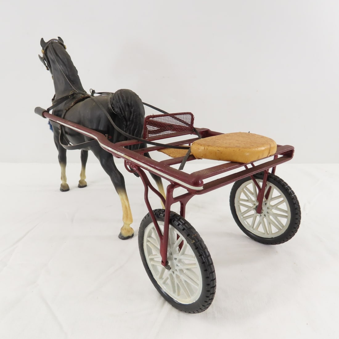 Custom Racing Sulky with Plastic Breyer Horse - 3