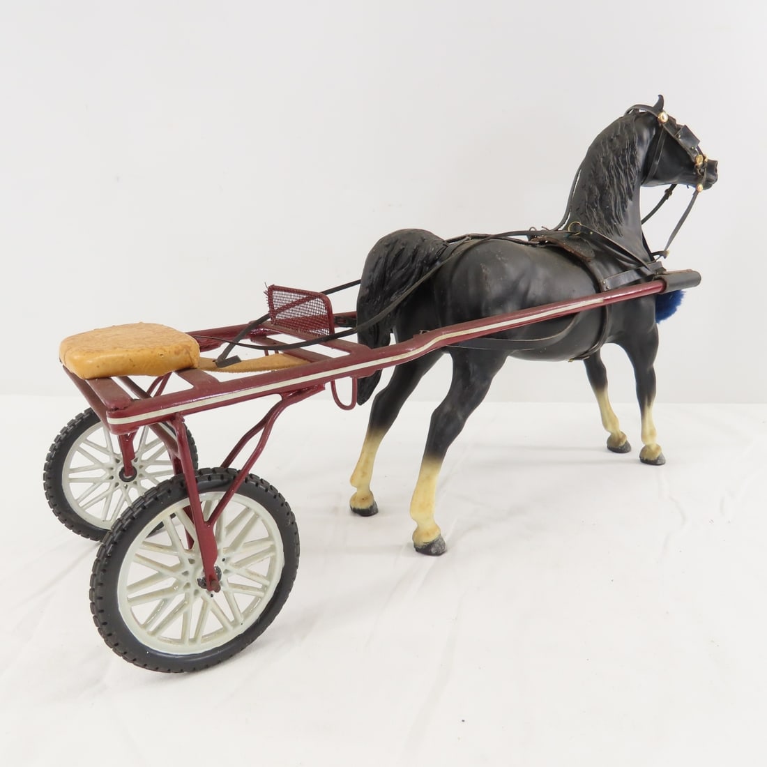 Custom Racing Sulky with Plastic Breyer Horse - 5
