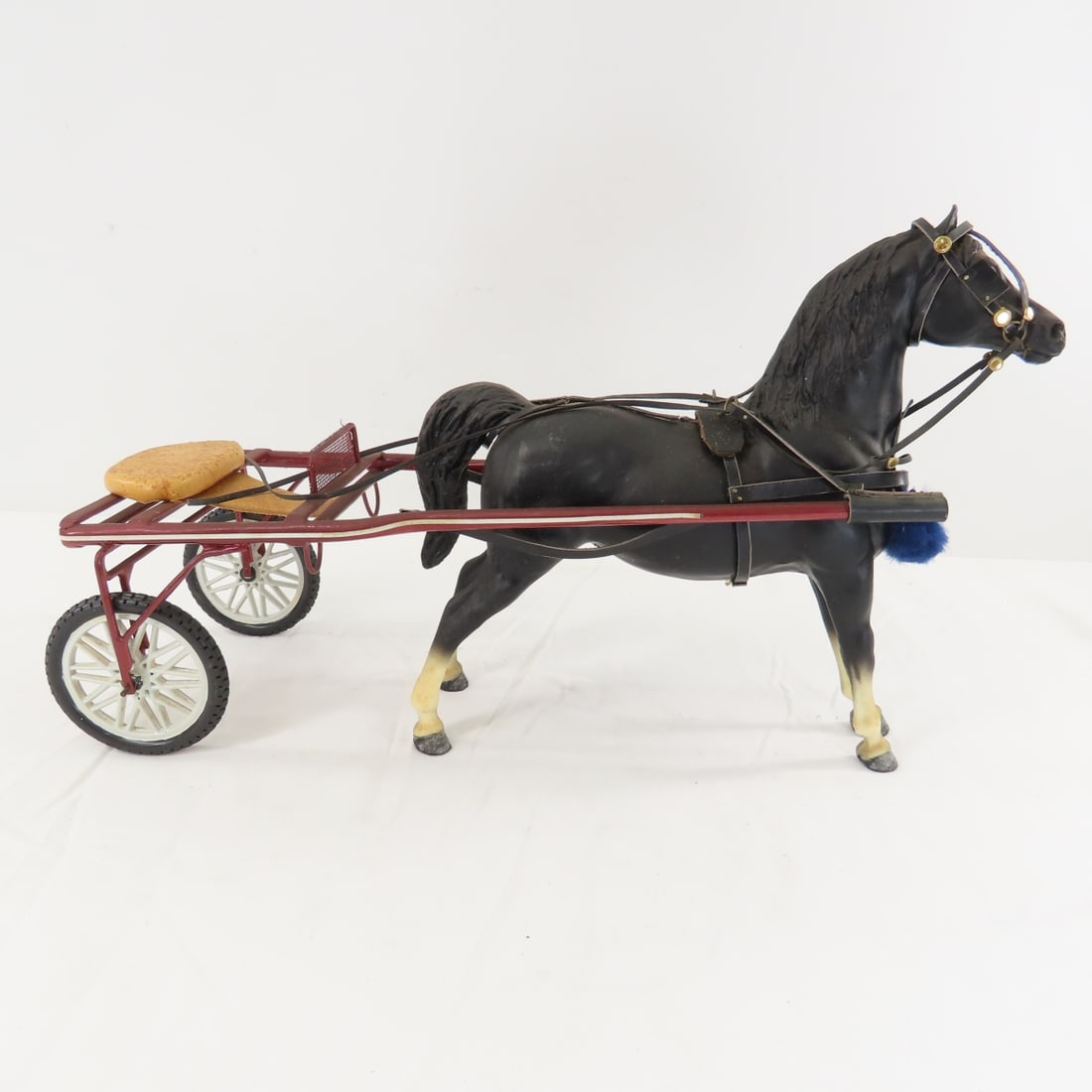 Custom Racing Sulky with Plastic Breyer Horse - 6