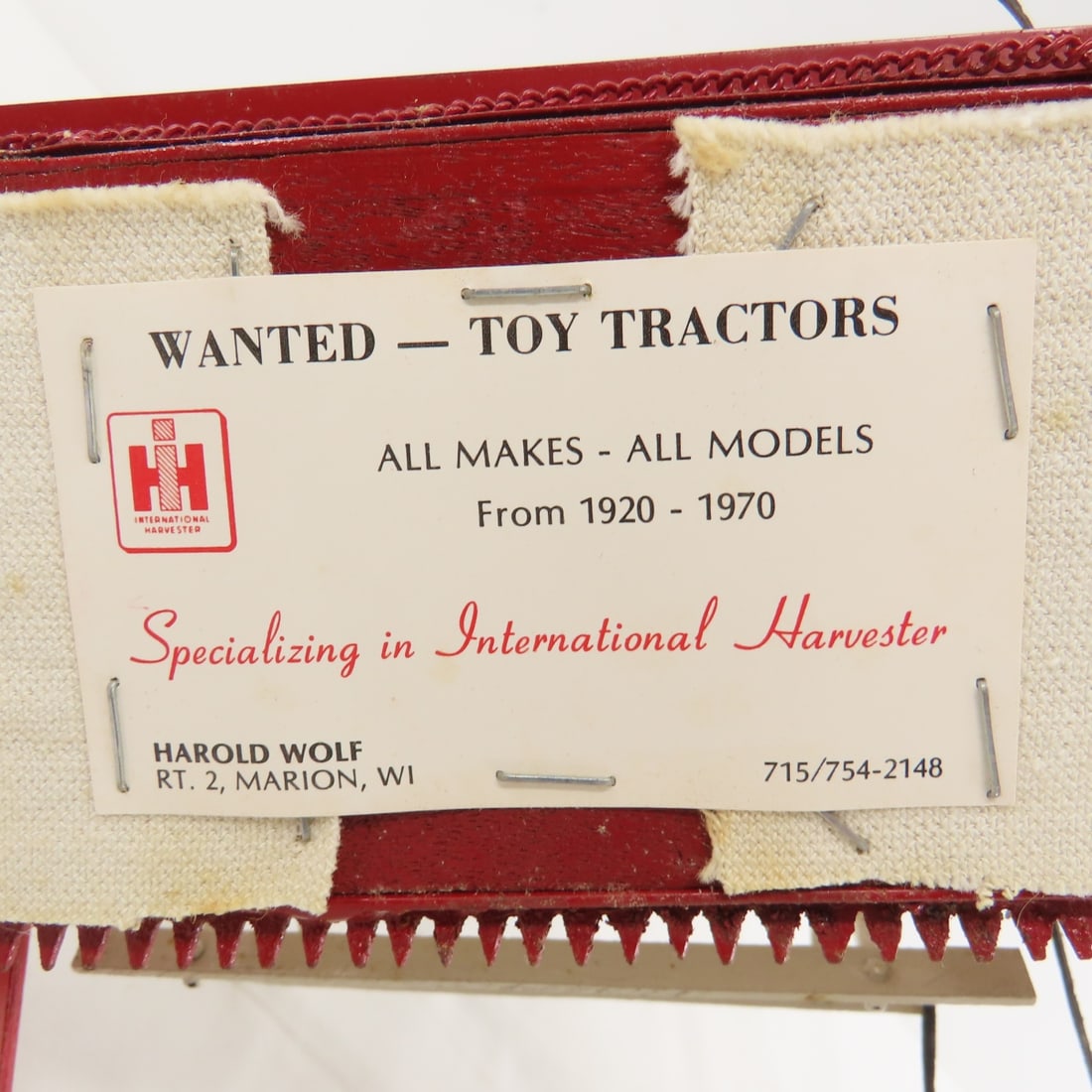 Harold Wolf Custom M-D Horse Drawn Hay Binder - 15