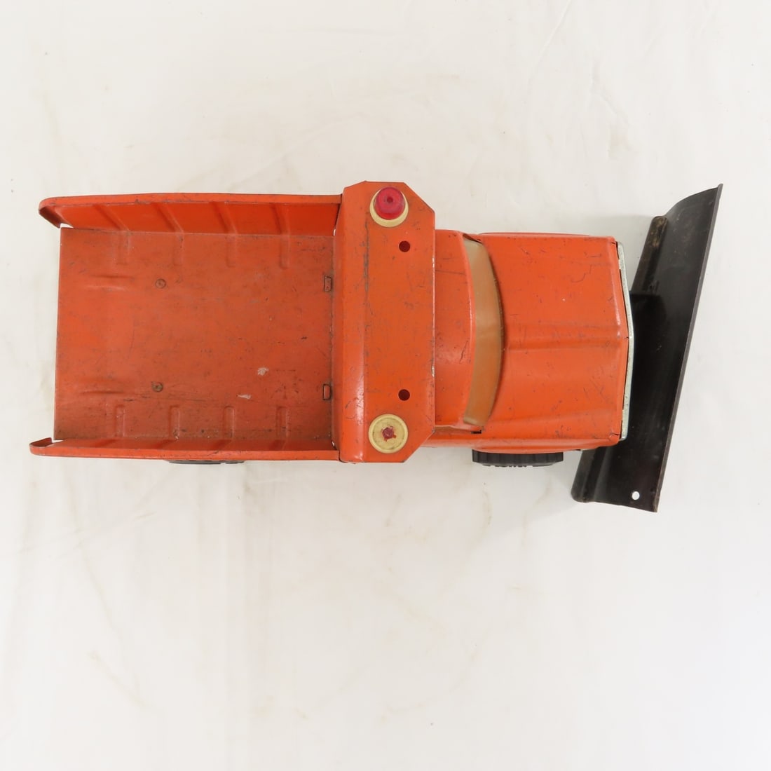 1970s Tonka Orange Dump Truck with Blade - 9