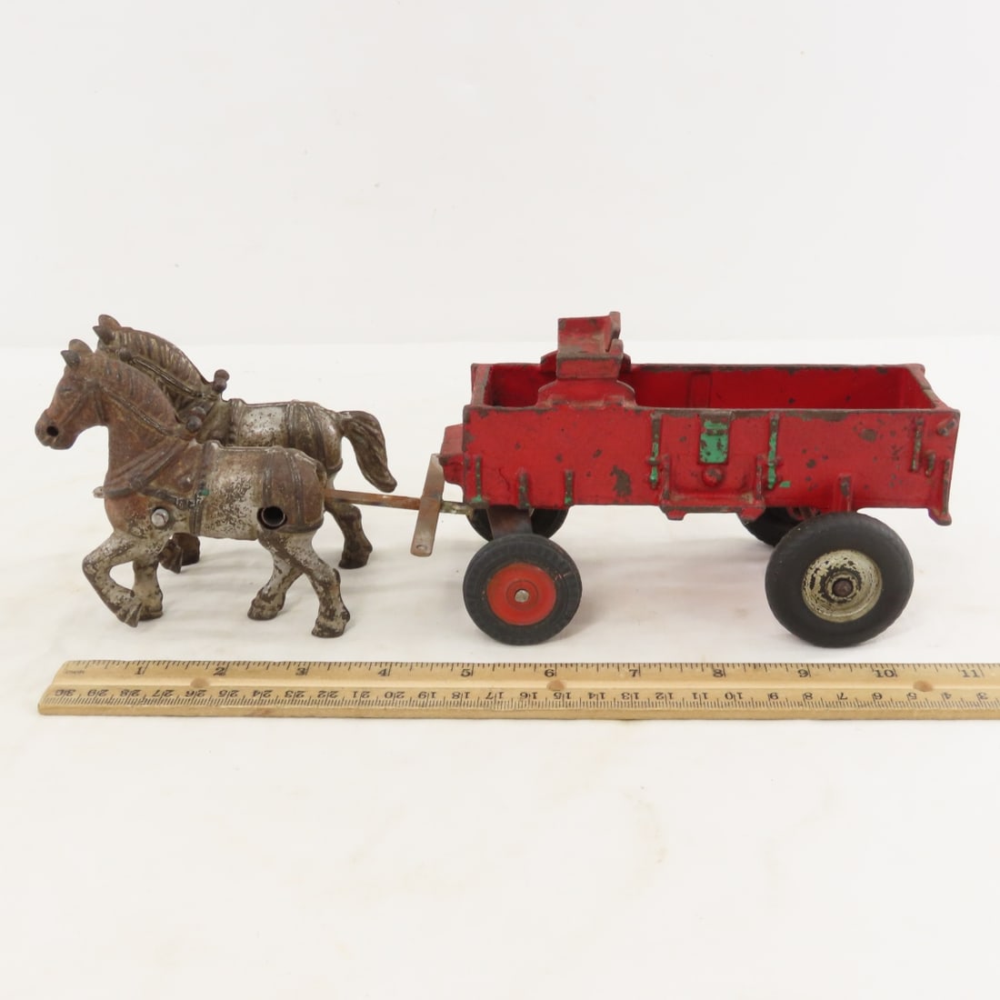Cast Iron Horse Drawn Wagon with Custom Hitch - 2