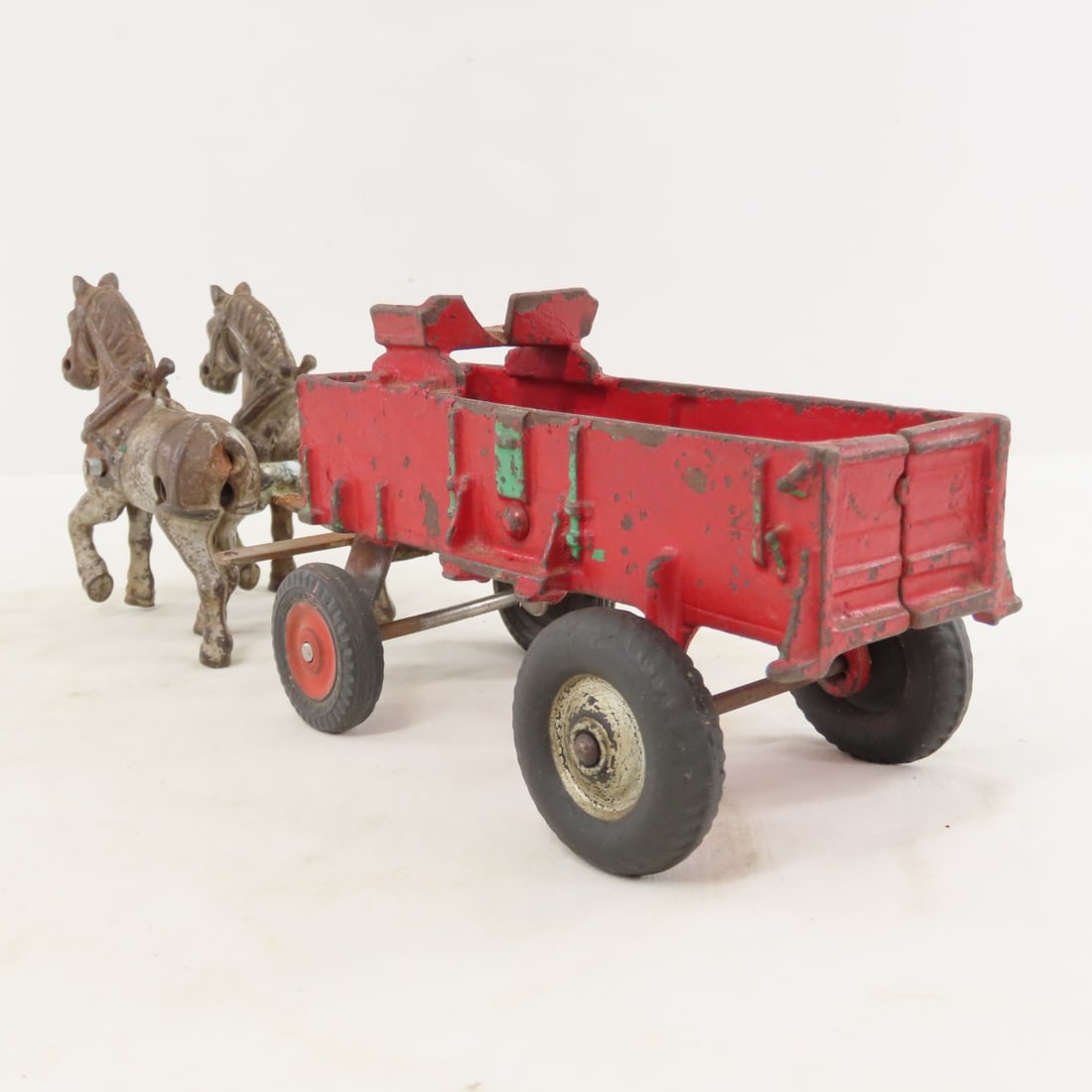 Cast Iron Horse Drawn Wagon with Custom Hitch - 3