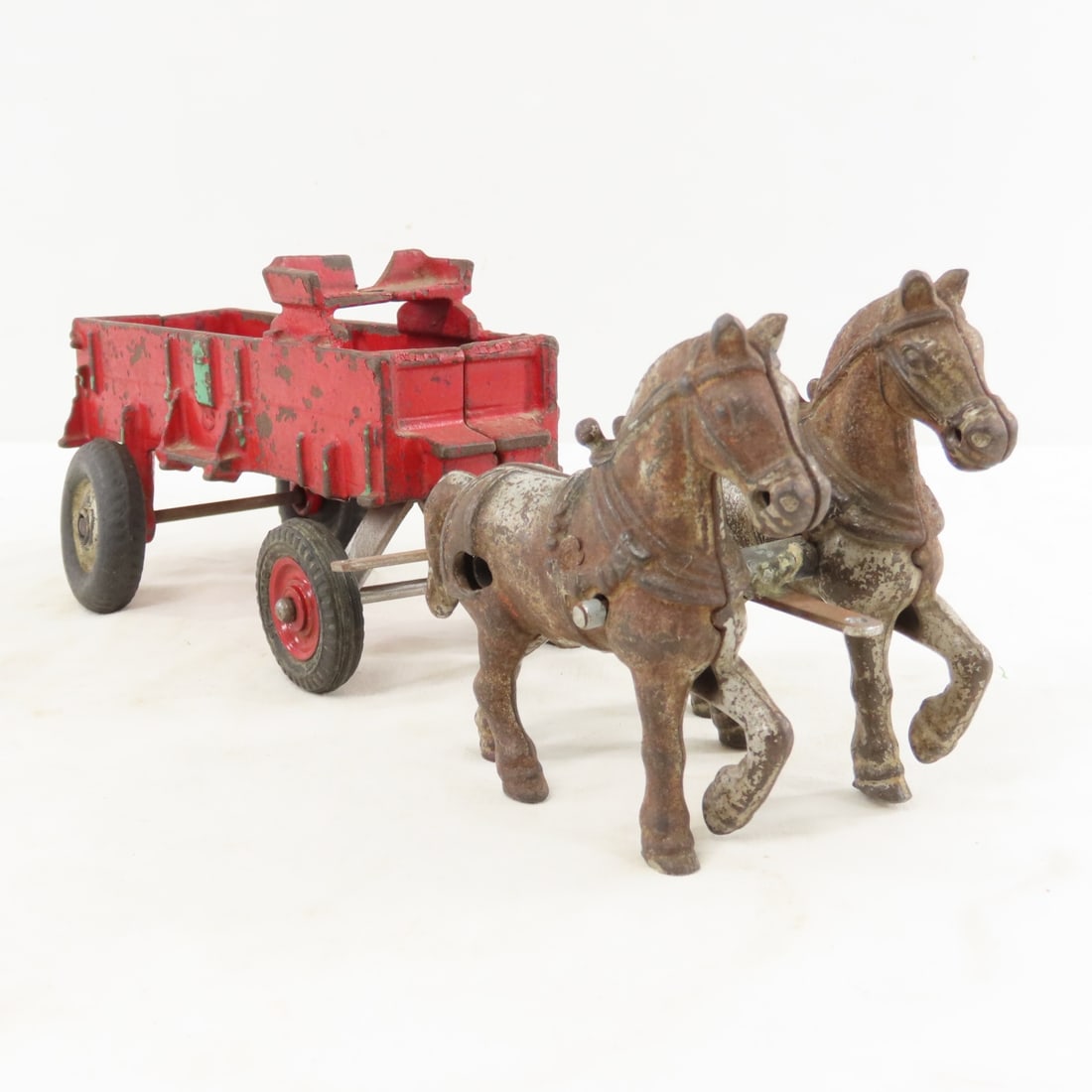 Cast Iron Horse Drawn Wagon with Custom Hitch - 7