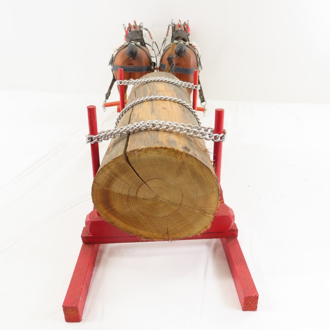 Custom Log Sled with Breyer 2 Horse Team - 4