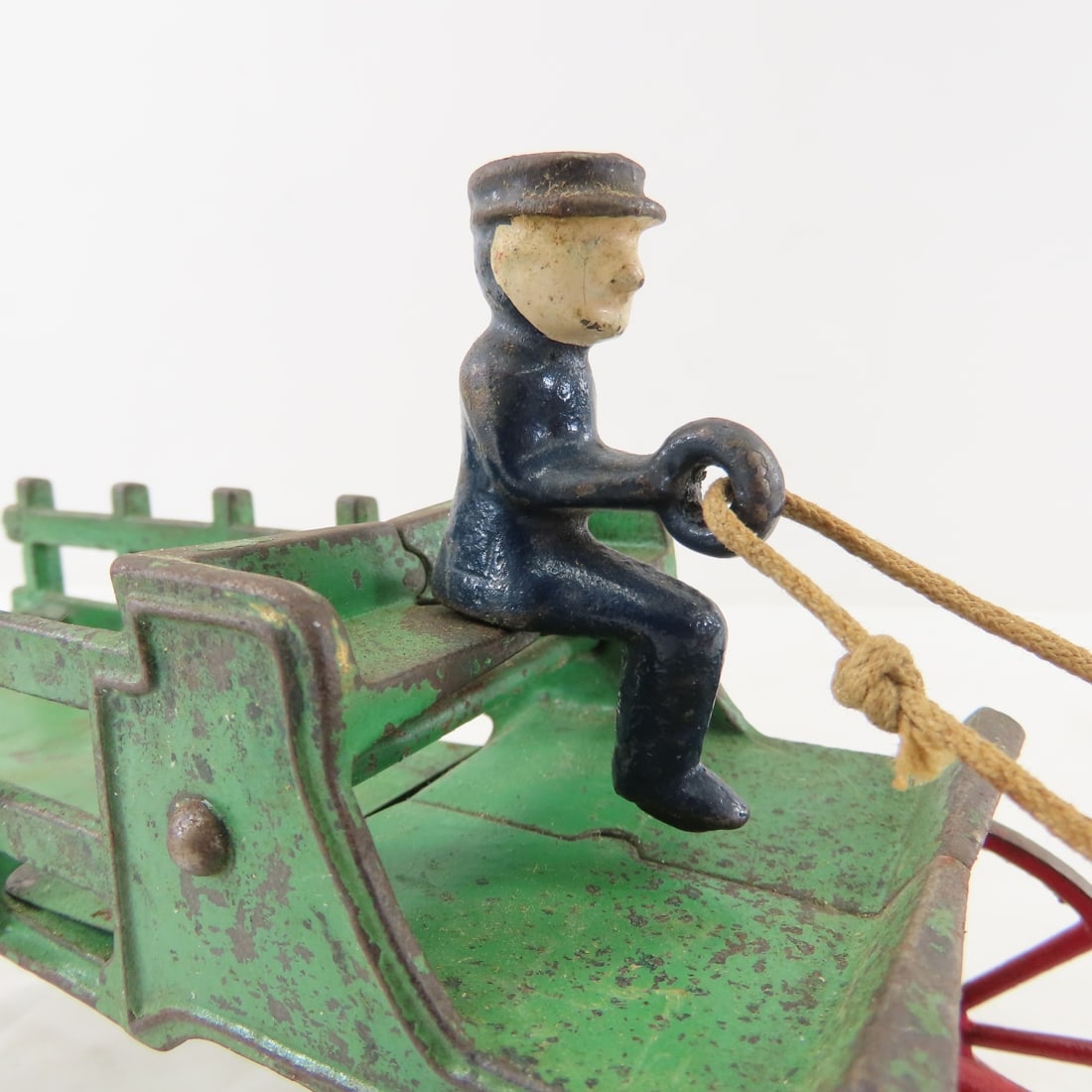 Antique Kenton Cast Iron 2 Horse Wagon - 11