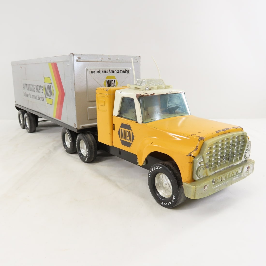 1970s Nylint Pressed Steel NAPA Truck & Trailer - 7
