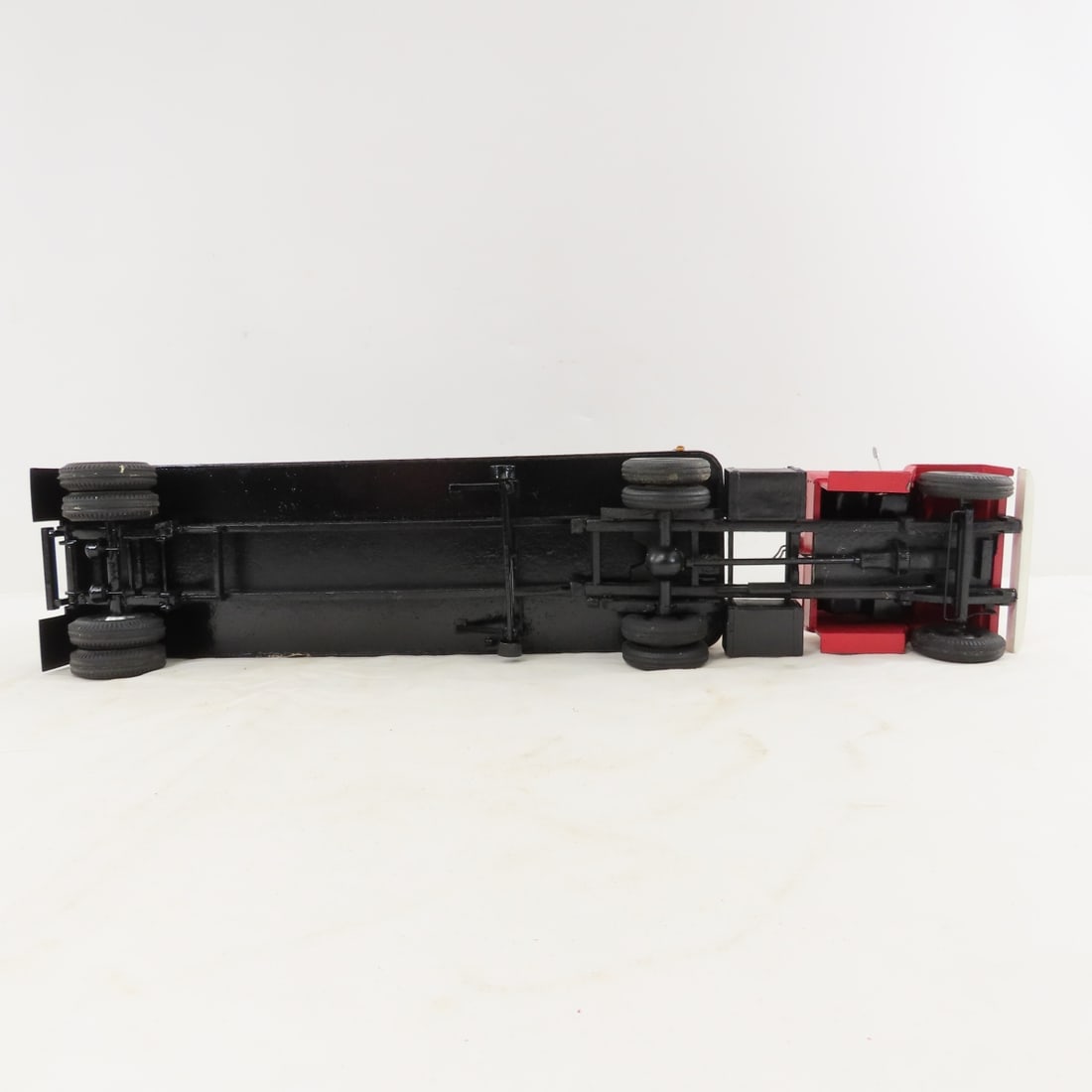 Custom Wood Model Tractor & Cattle Trailer - 10