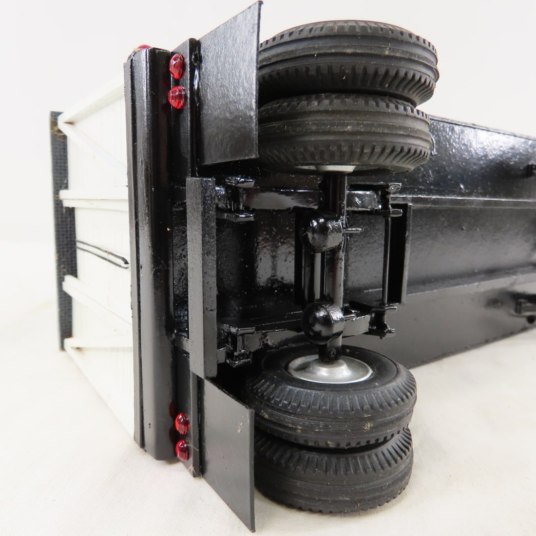 Custom Wood Model Tractor & Cattle Trailer - 14