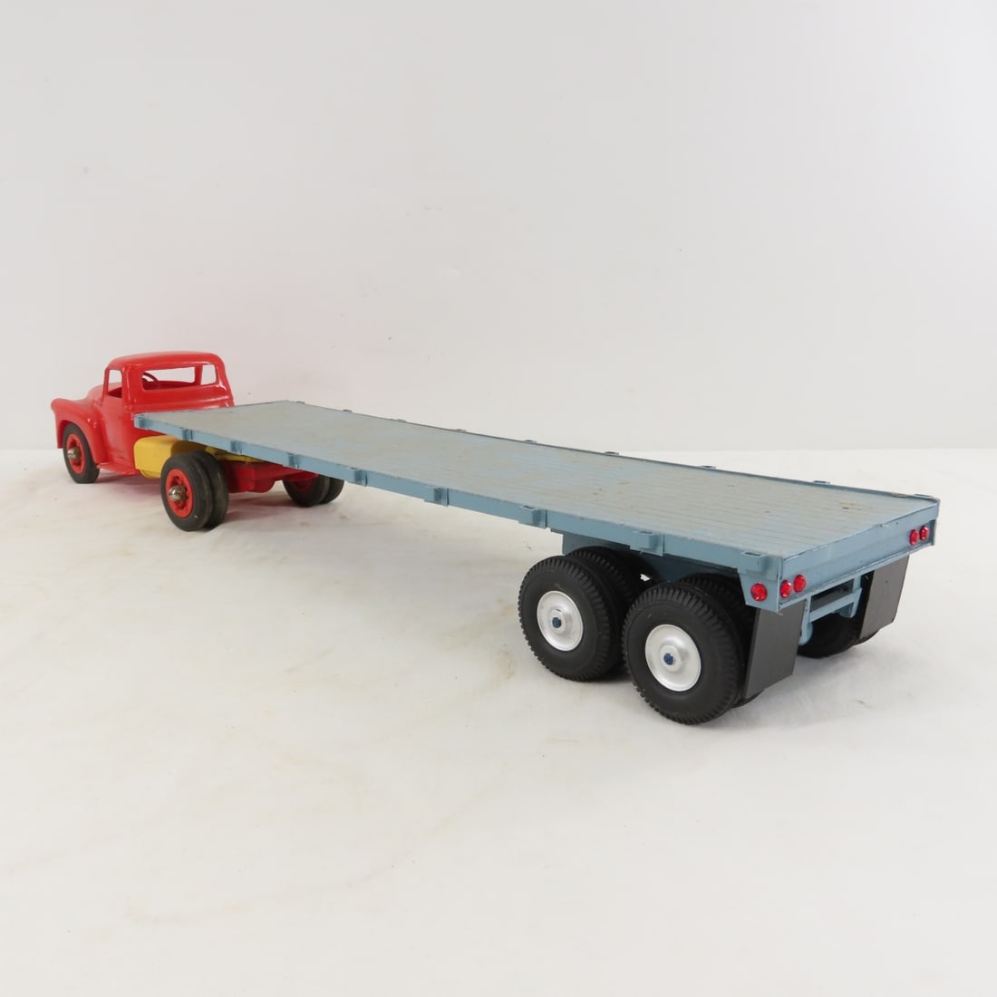 Custom Wood Flat Bed Trailer with Plastic Truck - 3