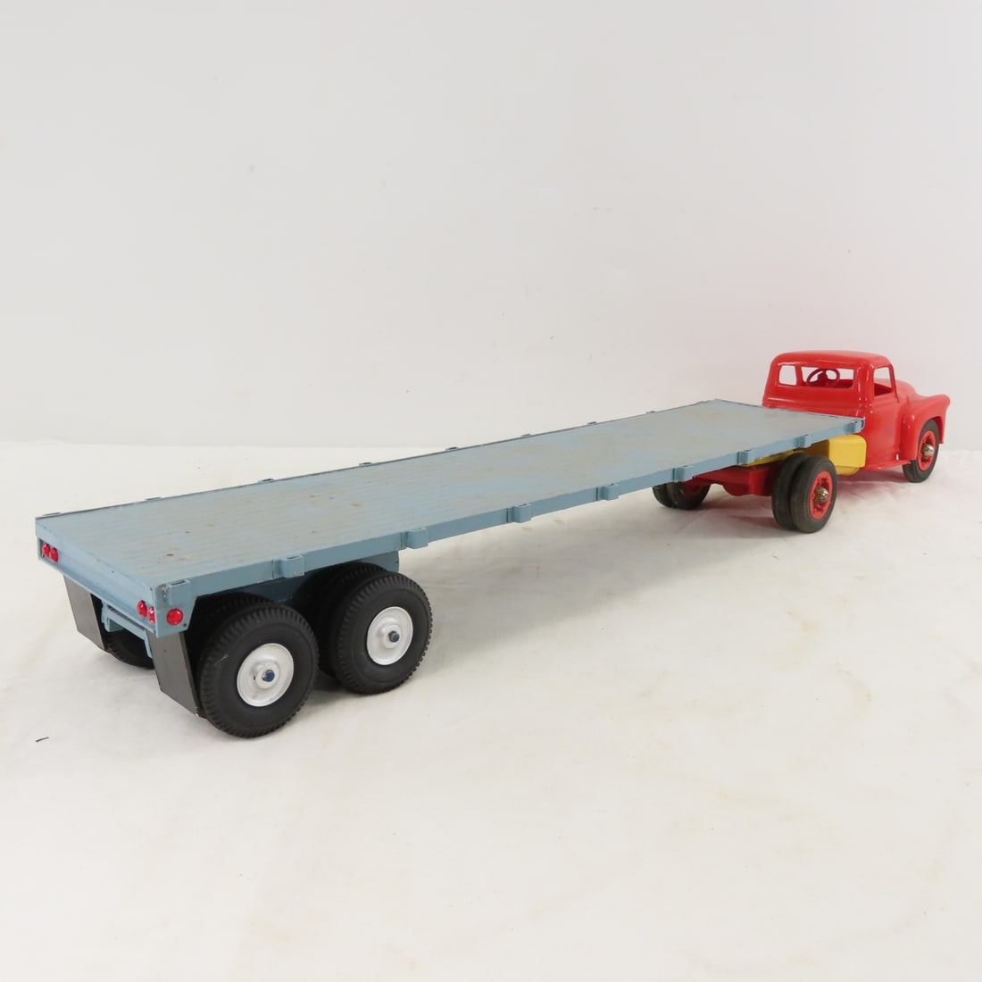 Custom Wood Flat Bed Trailer with Plastic Truck - 5