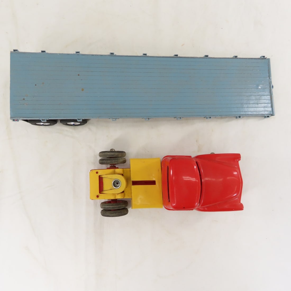 Custom Wood Flat Bed Trailer with Plastic Truck - 9