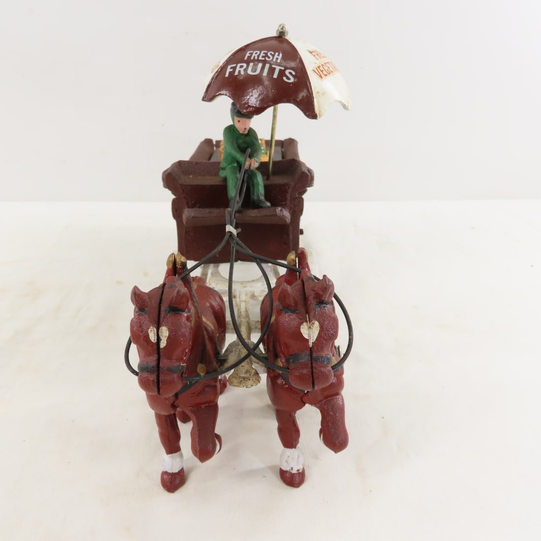 2 Kenton & 2 Repro Cast Iron Horse Drawn Wagons - 5