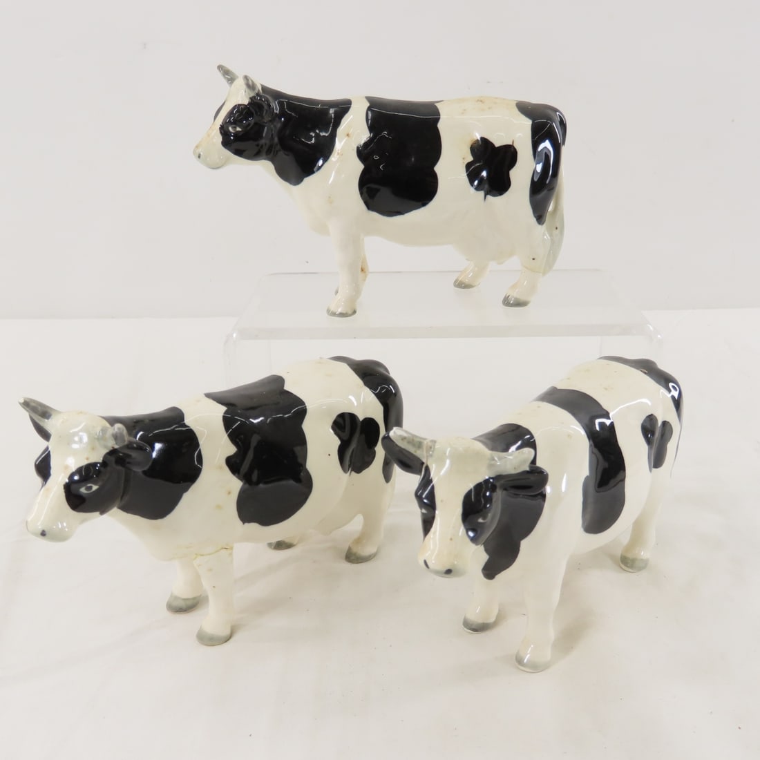 7 Vintage Geo Z Lefton Porcelain Holstein Cows - 11