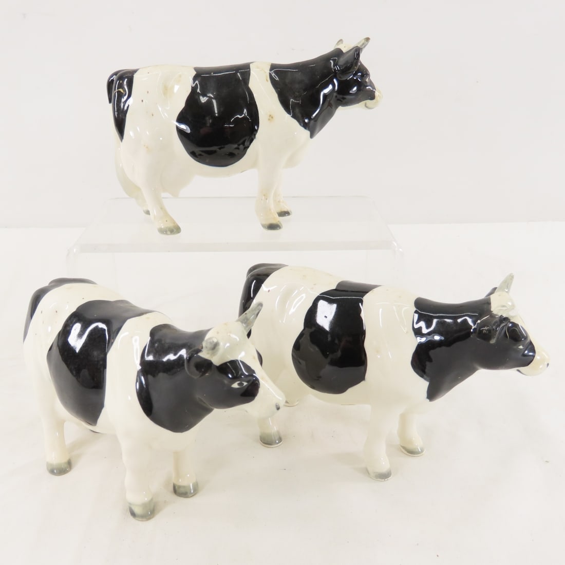 7 Vintage Geo Z Lefton Porcelain Holstein Cows - 12
